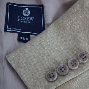 J.Crew Beige Woven 100% Linen Sport Coat Jacket